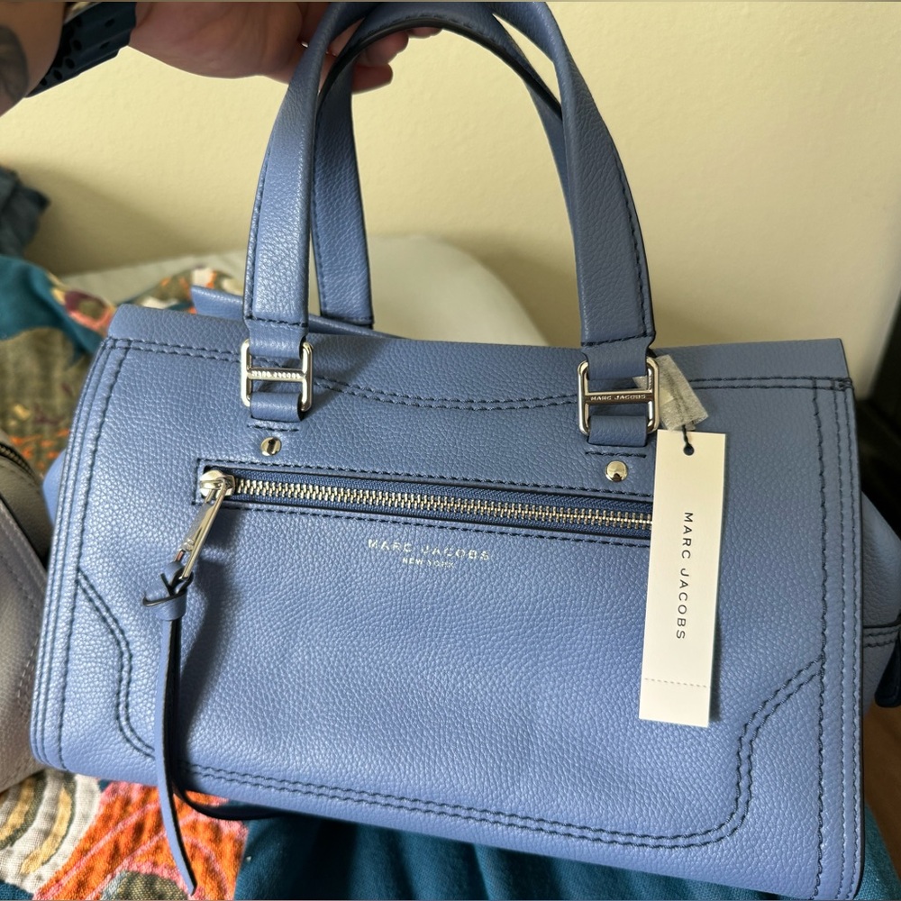 Marc Jacobs Cruiser Coastal Blue Pebbled Leather NWT